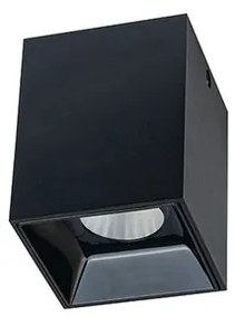 Spot LED aplicat design modern Lidu negru 7,5x7,5cm