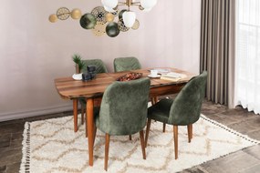 Set de scaune de sufragerie Dallas Dark Green, 4buc., 4 buc