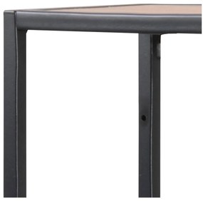 Bibliotecă de perete neagră/în culoare naturală cu aspect de lemn de stejar 75x91 cm Seaford – Actona