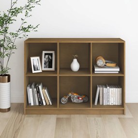 809969 vidaXL Bibliotecă, maro miere, 104x33x76 cm, lemn masiv de pin