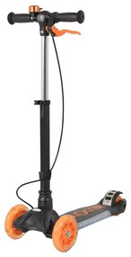 Trotineta copii cu roti luminoase din silicon NOVOKIDS™ Toy Cube, Cu melodii si lumini, 3 roti, Pliabila, Maner reglabil pe inaltime, Max 50 kg,