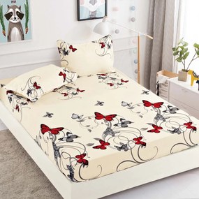 Lenjerie de pat 3 cu elastic 100% bumbac - a725 de la Onesleep