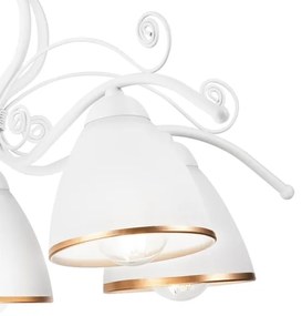 Lustră pe lanț RETRO II 5xE27/60W/230V alb