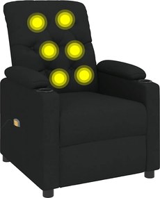 vidaXL Fotoliu de masaj, negru, țesătură