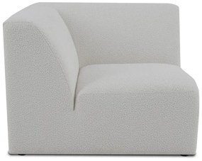 Modul pentru canapea alb cu tapițerie din stofă bouclé (cu colț variabil) Roxy – Scandic