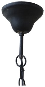 Lampă suspendată din metal, finisaj negru antichizat, H26 x D24 cm, Factory