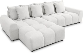 Colțar alb (cu colț pe partea stângă/cu șezlong) Albane – Ropez