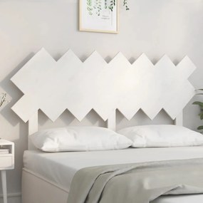 819226 vidaXL Tăblie de pat, alb, 151,5x3x81 cm, lemn masiv de pin