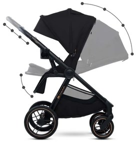Cărucior de copii combinat 2 în 1 KINDERKRAFT NEA 2 Midnight black