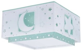 Plafonieră pentru copii MOONLIGHT 2xE27/60W/230V verde Dalber 63236H
