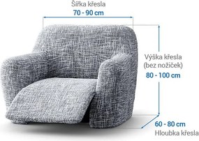 Gaico Huse cu două elastice GRAFITI NOU antracit fotoliu de relaxare (l. 70 - 90 cm)