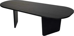 Masuta cafea OVALIS, negru, PAL, 130x65x40 cm