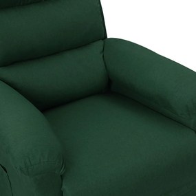 Fotoliu de masaj electric, verde inchis, material textil