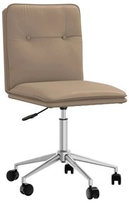 vidaXL Scaun de sufragerie din piele artificială Cappuccino