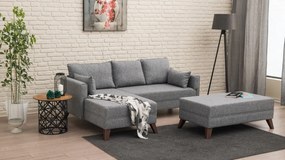 Coltar Extensibil Bella Corner Sofa Left 2, Gri