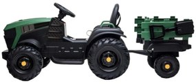 Tractor Electric XXL cu acumulator pentru copii NOVOKIDS™ Super Tytan Farmer , Cu remorca, Melodii si USB , 3-8 ani , Baterie12V, 2 Viteze, lungime