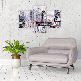 Tablou - Strada din Paris, pictură în ulei (90x60 cm)