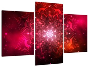 Tablou abstracției roșii (90x60 cm)