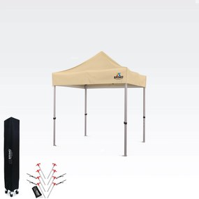 Stand de vânzare din aluminiu pliabil fără pereți | BRIMO Exclusive Alu 2x2m - fără pereți - Bej