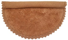 Covor cărămiziu lavabil țesut manual rotund din bumbac ø 110 cm Perla Toffee – Nattiot