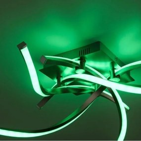 Lustră LED RGB dimabilă SWING LED/24,4W/230V Leuchten Direkt 11995-55 + telecomandă