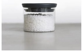 Borcan din sticla Brabantia Stackable 646876, 0.3 L, Inchidere ermetica, Transparent/gri inchis