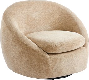 Fotoliu Rotativ – Fotoliu Modern și Confortabil pentru Living, Material Textil, stofă Aragon, Bej