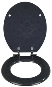 WENKO 22977100 - Capac WC BELLEVUE 35,5 x 42,5 cm antracit/argintiu
