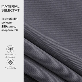 Outsunny Pânză de Schimb pentru Copertină Retractabilă Anti UV 30+, 3.47x2.4 m, Gri | Aosom Romania