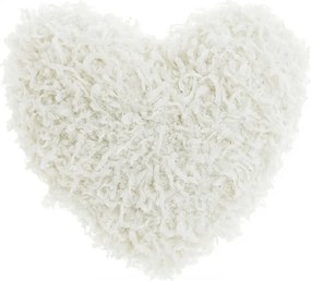 Perna decorativa ROMEO HEART 45x45 cm, albă
