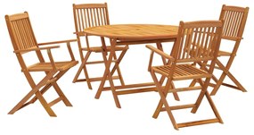 3203352 vidaXL Set mobilier de grădină, 5 piese, lemn masiv de acacia