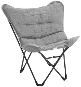 Outsunny Scaun de camping scaun de plajă pliabil șezut larg și căptușit pliabil pentru pescuit 88 x 74 x 84 cm gri deschis | Aosom Romania