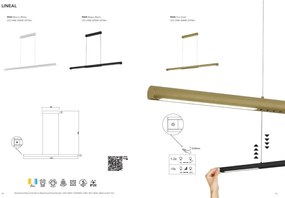 Lustra LED suspendata design modern liniar LINEAL aurie MA-9036