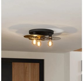 Plafonieră Eglo 44027 LINTMILL 3xE27/40W/230V auriu/negru
