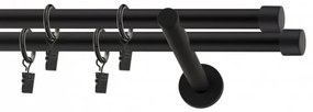 Galerie dubla DOP PICIOR UNIVERSAL ,prindere perete 19/19 NEGRU (Alege marime: 140 cm)