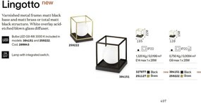 Veioza/Lampa de masa design decorativ Lingotto tl1 big negru