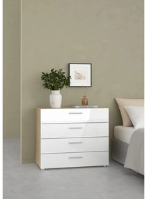 Comodă Pedro III, stejar sonoma / alb lucios