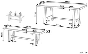 Set de masă pentru grădină Scalia (alb). 1011608