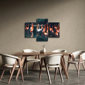 Tablou - turmă de flamingo (90x60 cm)