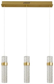 Lustră LED suspendată pe cablu LAGOS, 24W/230V, auriu