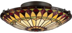 Elstead QZ-WEST-END-F - Plafonieră Tiffany WEST, 2 x E27, 75W, 230V