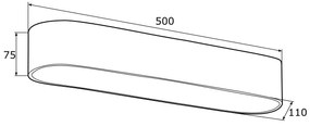 Plafoniera metalica design modern TONI 50cm crom