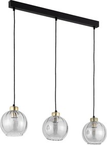 Lustră LED pe cablu DEVI 3xE27/15W/230V negru/fumuriu