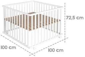 Țarc pentru copii alb 100x100 cm Little stars – Roba