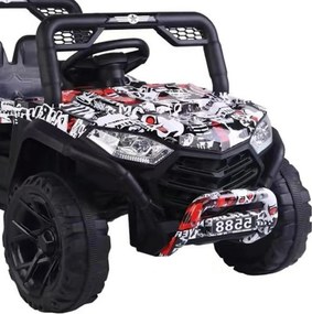 Masinuta Electrica cu acumulator pentru copii NOVOKIDS™ Buggy Mini UTV, Cu faruri luminoase, Telecomanda, 3-7 ani , max 30 kg, 3 Viteze, Lungime 110