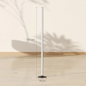 HOMCOM Lampadar LED RGBIC cu control APP si telecomanda, sincronizare muzica, 16 milioane culori, moduri de scenă și timer | Aosom Romania