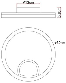 Plafonieră LED BEATRIX LED/12W/230V Globo 67298D