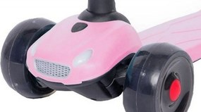 Trotineta copii cu roti luminoase din silicon NOVOKIDS™ Furious , cu melodii si lumini, 3 roti,pliabila, maner reglabil pe inaltime,maxim 50 kg,