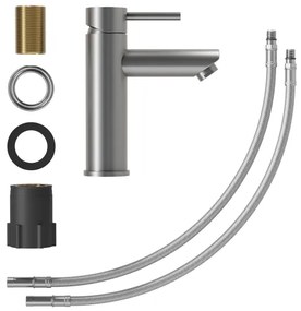 Baterie de lavoar BATH DELUXE 28-017-03-73-02 RINGSTED 17,8 cm gri pudrat