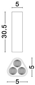 Plafoniera LED tip spot ETHO alb/negru/30,5cm